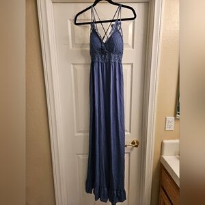 Pink Lily Dress Blue Small Women's